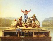 George Caleb Bingham The Jolly Flatboatmen France oil painting reproduction